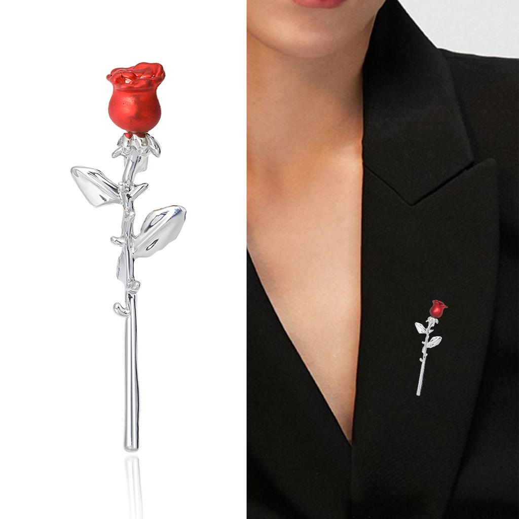 Einfache Mode Temperament Rose Schmuck Trend Brosche Damen Kleidung Zubehör Brosche Pin Button