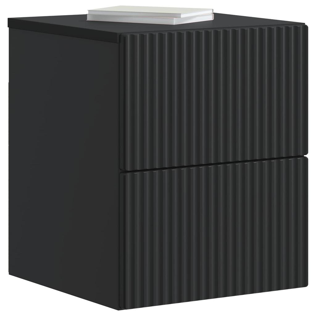 Wall Mounted Nightstand Black 33 x 34.5 x 40 cm