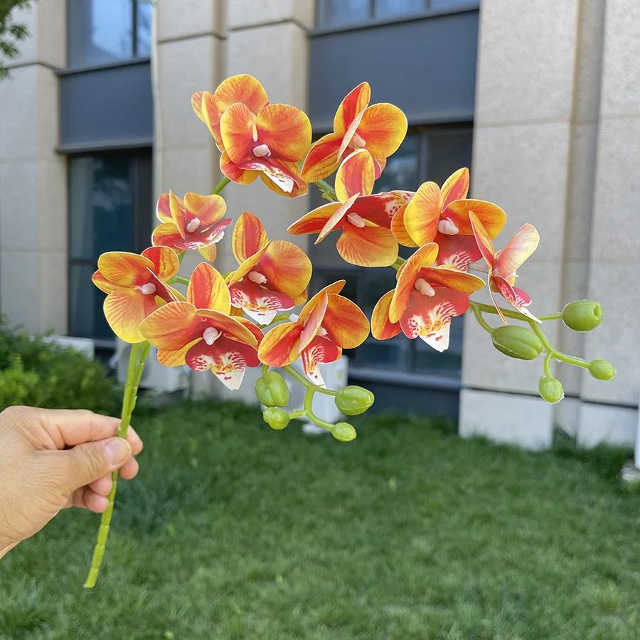 Phalaenopsis Artificial Flowers Fake Lifelike Mini Orchid Flower Stems for Wedding Event Home Decor