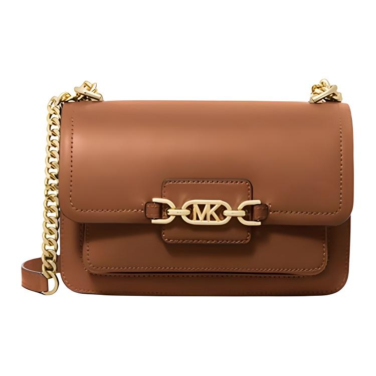 

Michael Kors Heather Metal Logo Chain Shoulder Bag Large Women Shoulder Bag Brown 30F2G7HL3J-LUGGAGE Basic Set (Bag+Dust Bag)