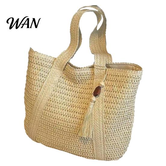 Trendy Women Bag Woven Shoulder Bag, Large Capacity Tote Commuter Multi-purpose Summer Beach Tote, Lightweight Purse for Vacation Street Work Portable
