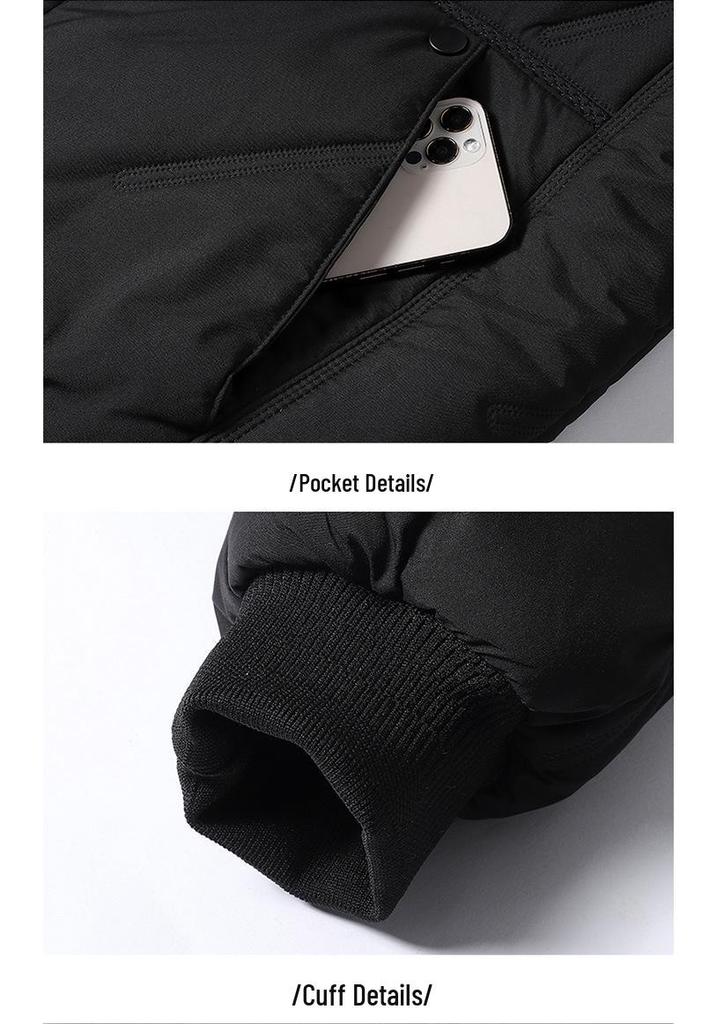 Men's Windproof Cotton Baseball Jacket - Warm, Thickened, Casual Sportswear for Autumn/Winter