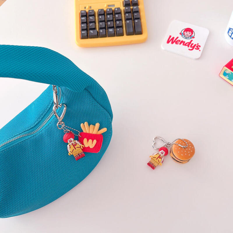 Бургер Картофель Фри Игрушка Брелок (2 типа) (1) French Fries Toy Keychain