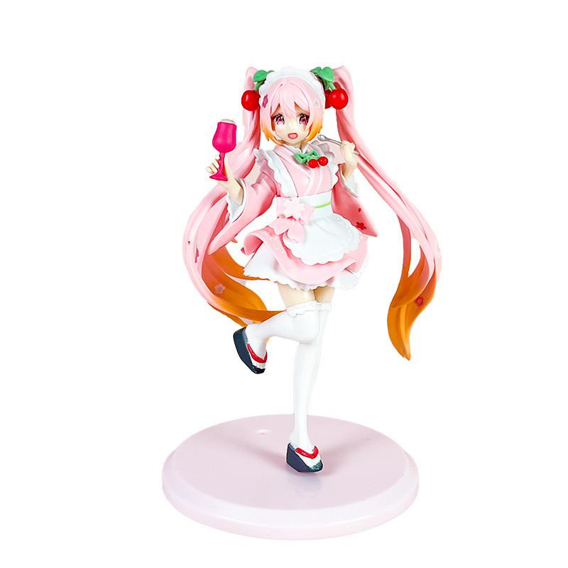 Hatsune Pvc Miku Model Ornament With Maid Costume Design For Anime Fans Gift