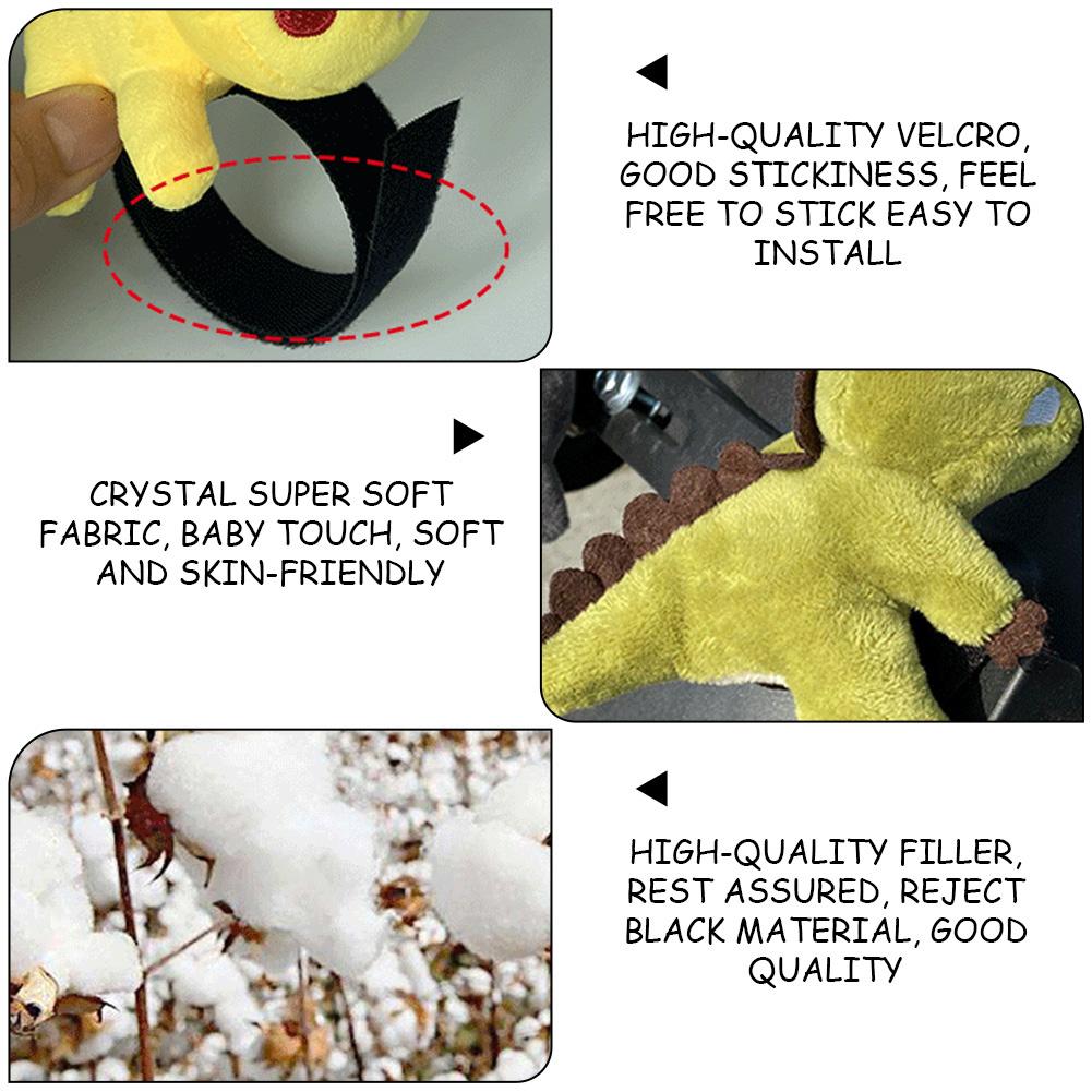 Cute Motorcycle Doll Pendant Bicycle Plush Dinosaur Pendant Decoration Toy Motorcycle Handlebar Decor Tail Turn Signal Pendants