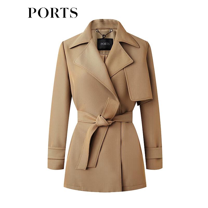 PORTS Women's Long-Sleeve Short Trench Coat