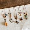 Bohemian Leather Cord Ceramic Pendant Necklace: Retro Clavicle Chain Artistic Jewelry for Women