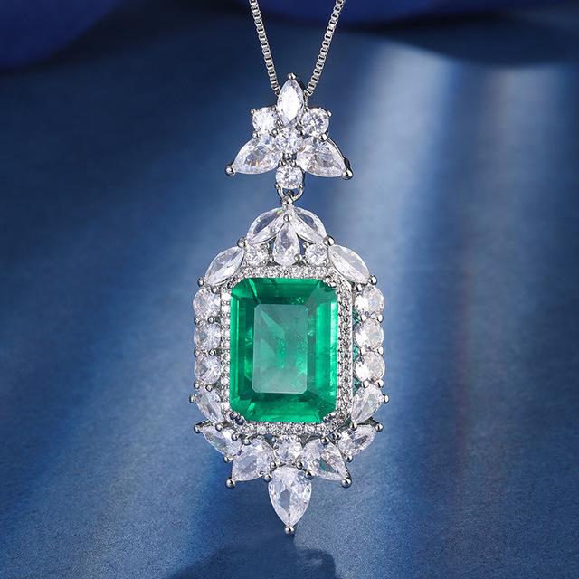 Błyszczący turmalin Paraiba kamień szlachetny Sterling 925 srebrny naszyjnik dla kobiet Temperament Wedding Party Fine Jewelry