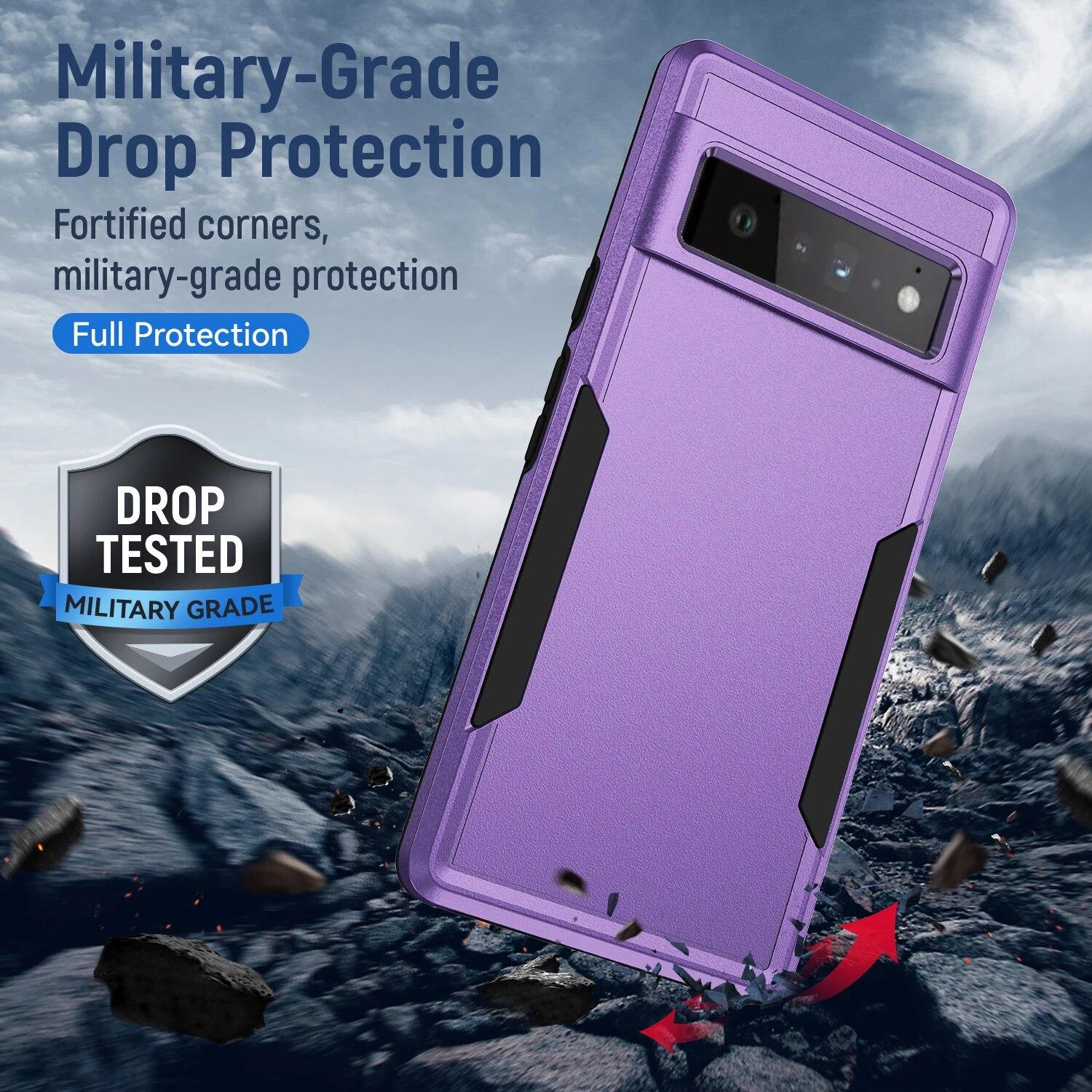 

Противоударный чехол для мобильного телефона, чехол для Google Pixel 8 Pro Pixel8 Pixel7A Pixel6a Pixel 6 7 Pro 7A 6A Pixel6, двухслойный чехол for Pixel 7 фиолетовый