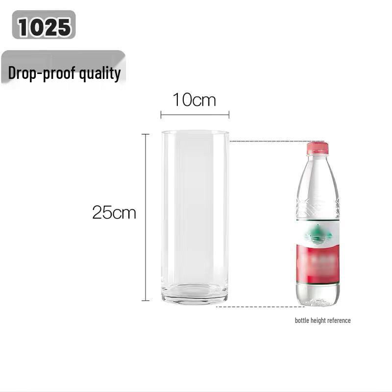 Acrylic Anti-Drop Transparent Vase for Lucky Bamboo Flower Arrangement – High-End Light Luxury Design