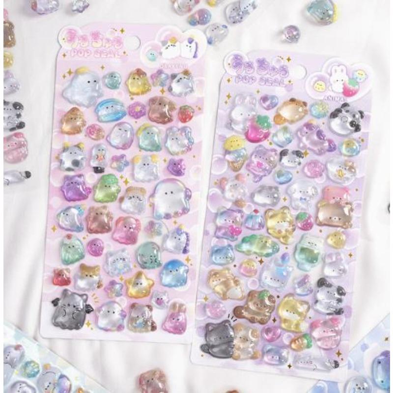 2026 Hot New 3D Embossed Fun Acrylic Diamond Stickers for Children's DIY Decorative Embossed Fun Stickers