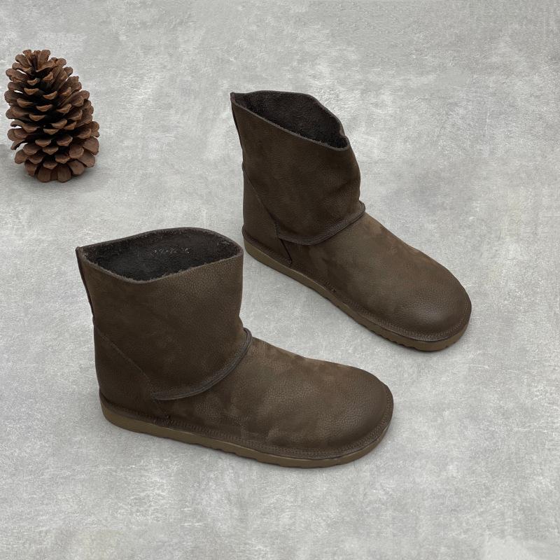 

Новые ботильоны на плоской подошве с круглым носком, женская обувь и противоскользящая обувь 40 серый/кофейный