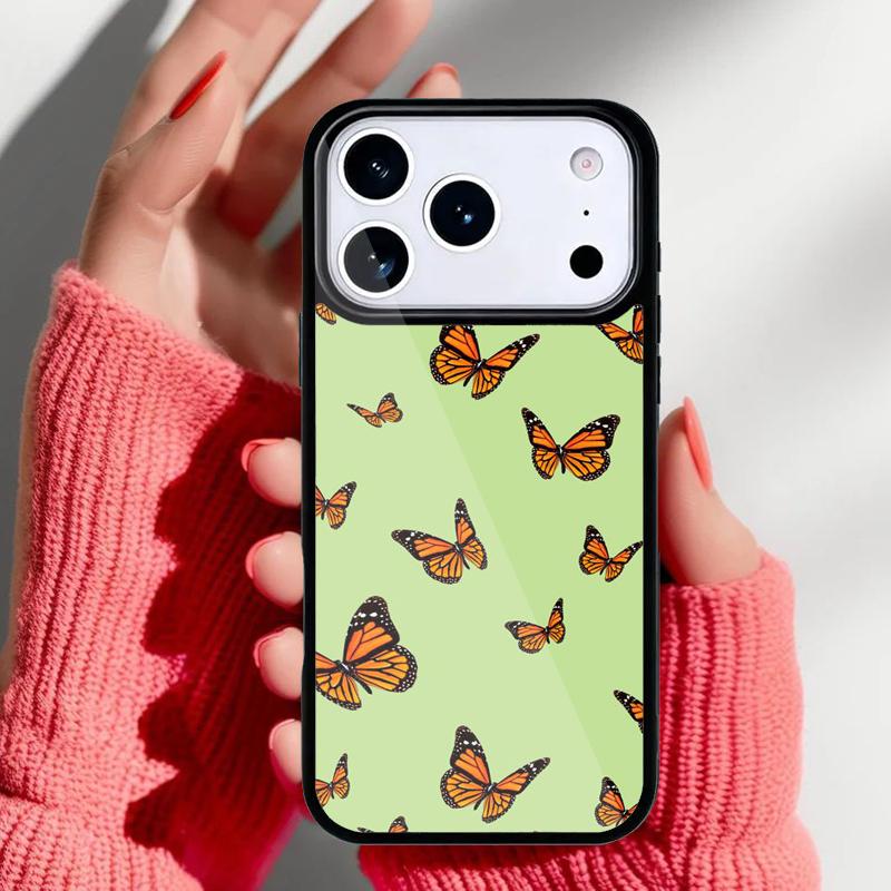 Cute Butterfly Phone Case for iPhone 17 16 15 14 13 Pro Max Back Cover for 12 11 Pro Coque