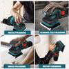8000/10000/12000RPM Brushless Random Orbital Electric Sheet Sander Dust Exhaust Power Tools Wood Grinder Polishing Machine