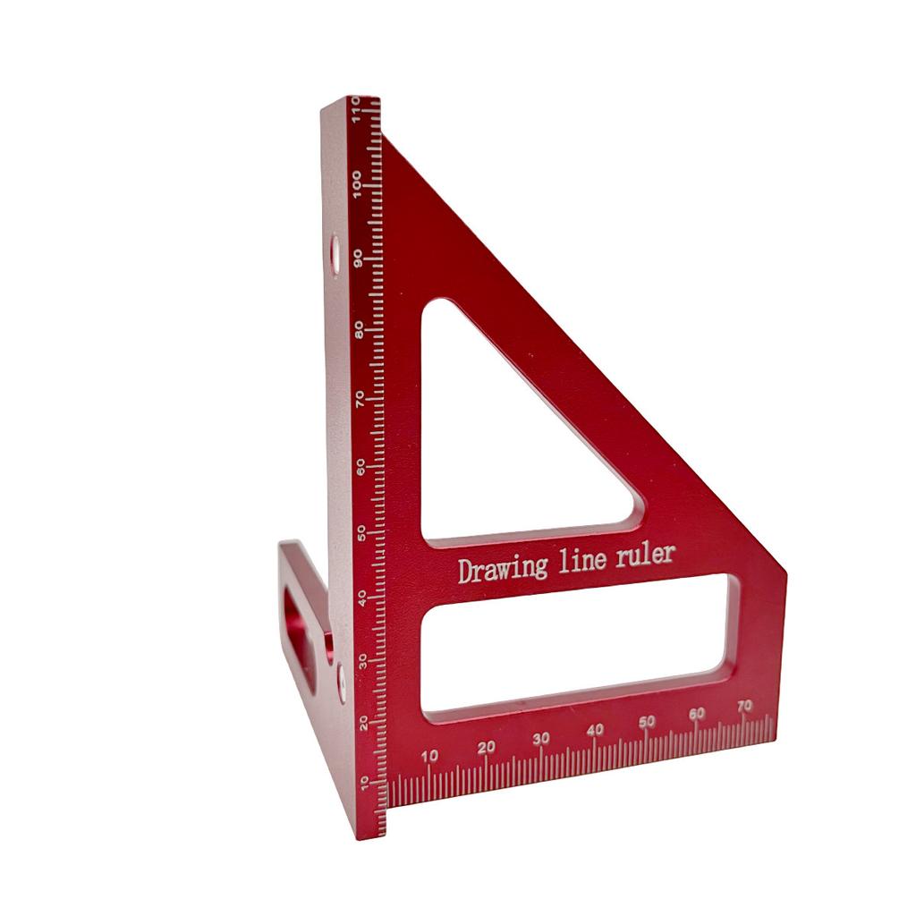 Carpenter Square -Woodworking Square Protractor Aluminum Miter Triangle Ruler 3D Multi Angle 45/90 Degree Layout Measuring Ruler