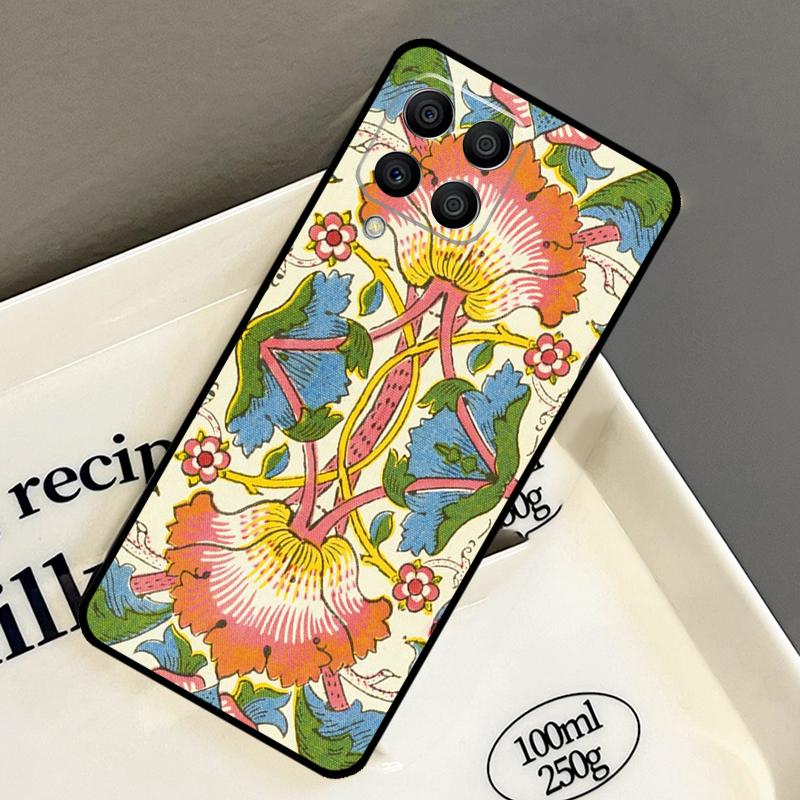 William Morris Lodden Case For Samsung Galaxy M15 M55 M12 M13 M14 M54 M23 M16 M11 M21 M31 M20 M34 M52 M32 M36 M56