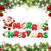 Reusable Christmas Wall Decals 3D Window Stickers with Santa Claus Xmas Tree and Snowflake Designs Removable Indoor Party Accents PVC Cling
