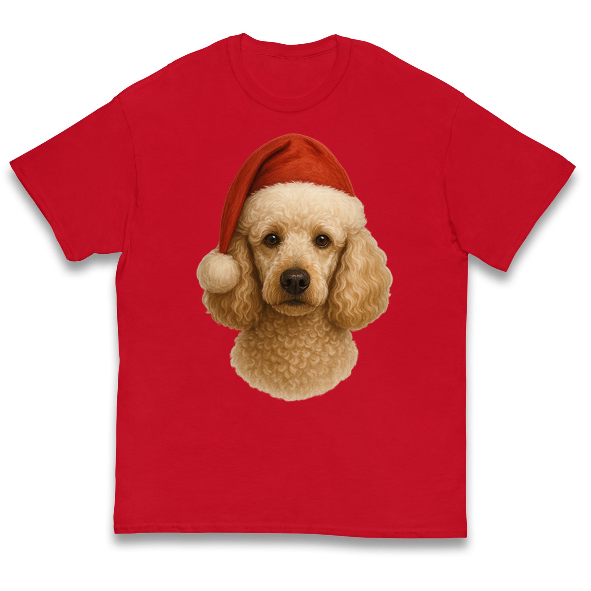 Poodle Face Christmas Kids T Shirt 100