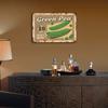 1-Pack Distressed Metal Wall Display, 20×30cm and 30×40cm, Shabby Vintage Décor for Living Room, Bar or Cafe