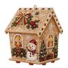Plymagic Diy Arte con Perle - Collezione di Natale, Kit Casa di Legno 3D con Strass e Perle