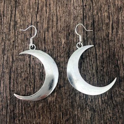 Crescent Earrings Mysterious Gothic Jewelry Moon Witch Celtic Pagan Viken Moon God Moon Phase Witch Goddess Fashion Woman Gift