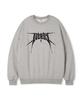 TOPBOY Crossbody Overfit Brushed Print Sweatshirt