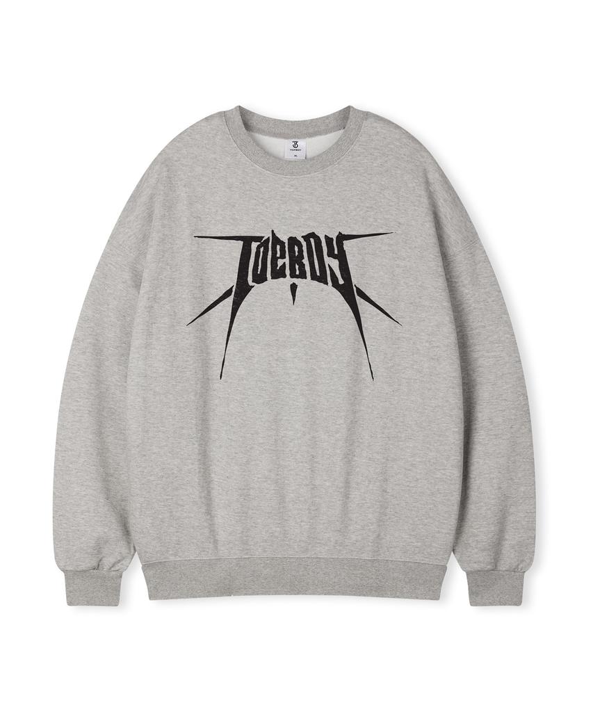 TOPBOY Crossbody Overfit Brushed Print Sweatshirt