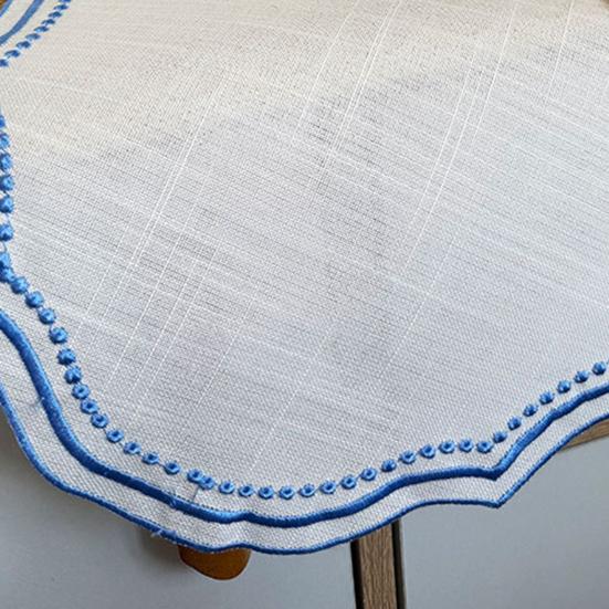 Placemat, Wrinkle-Resistant Embroidered Lace Table Mat, Heat-Resistant Non-Slip Washable Coaster Mat for Home Decor