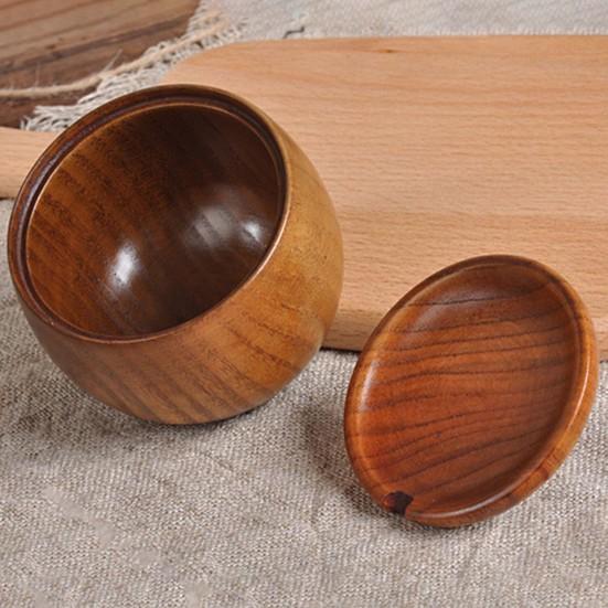 Seasoning Jar with Lid Strong Sealed Wide Mouth Easy To Clean Condiment Container Wooden Retro Sugar Pepper Salt Spice Pot Restaurant Supplies