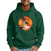 Men's Loose Flag Printed Hooded Sweatshirt Men's Casual Fashion Sports Sweatshirt