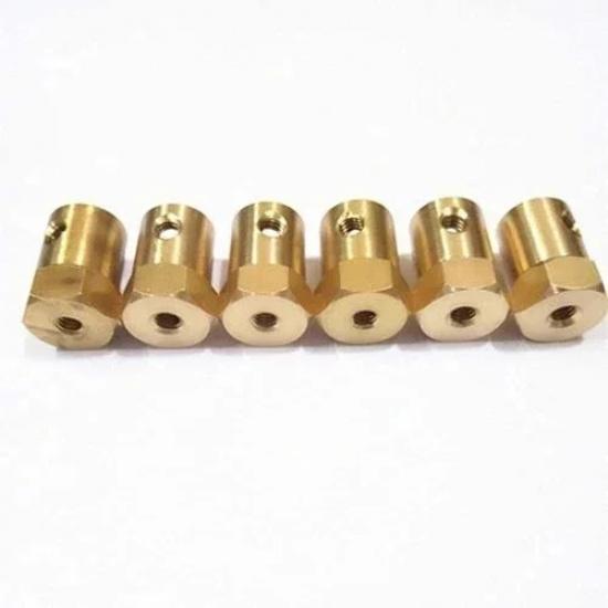 10pc 3/4/5/6/7mm Shaft Motor Flexible Coupling Tyre Wheel Brass Hex Coupler Set&wrench