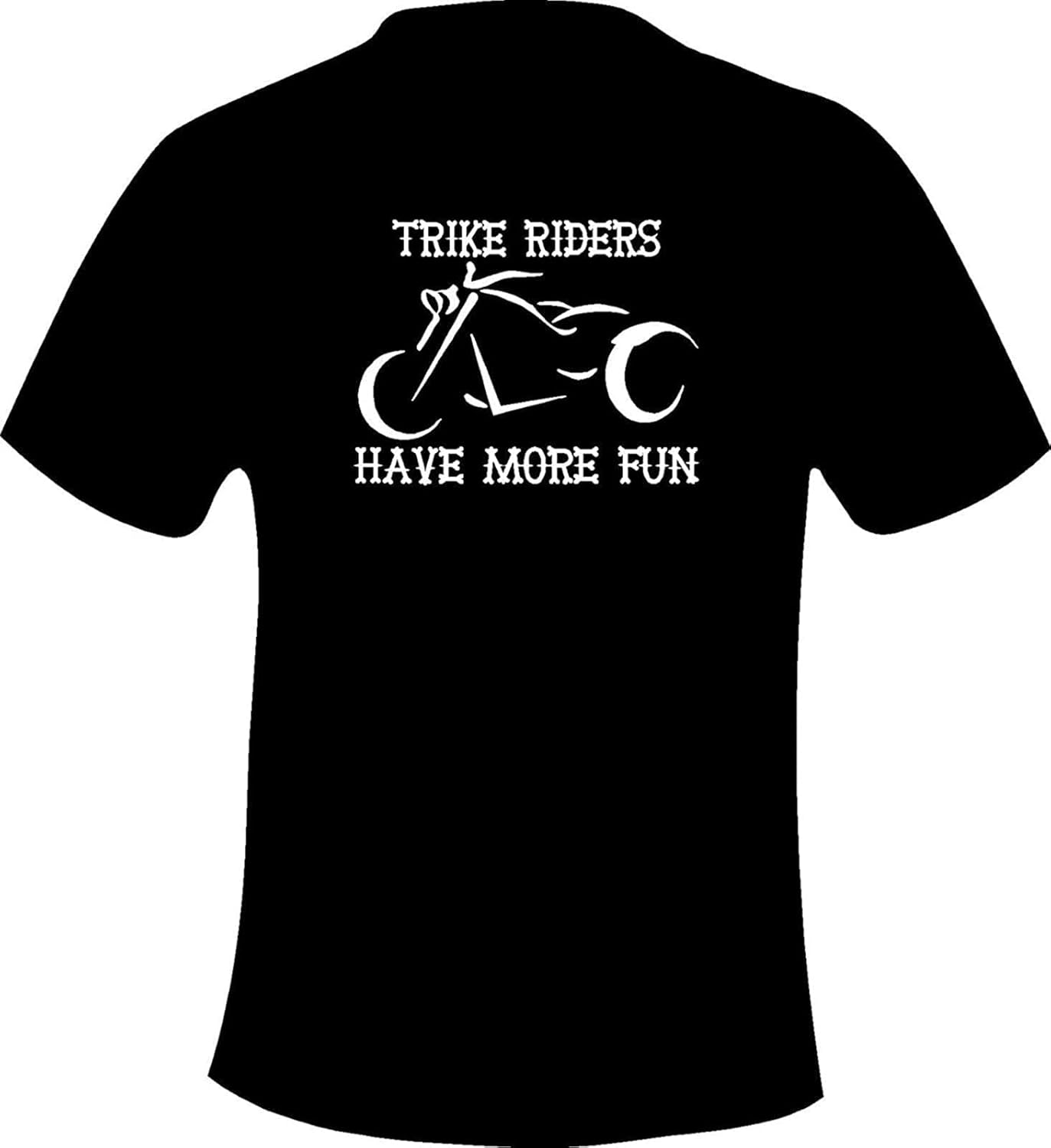 Trike Riders Have More Fun Biker Motorcycle Printed Men T Shirt Black S чёрный