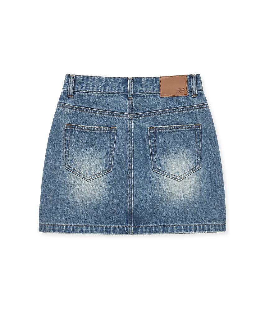 Yale Denim Mini Skirt_Light Blue