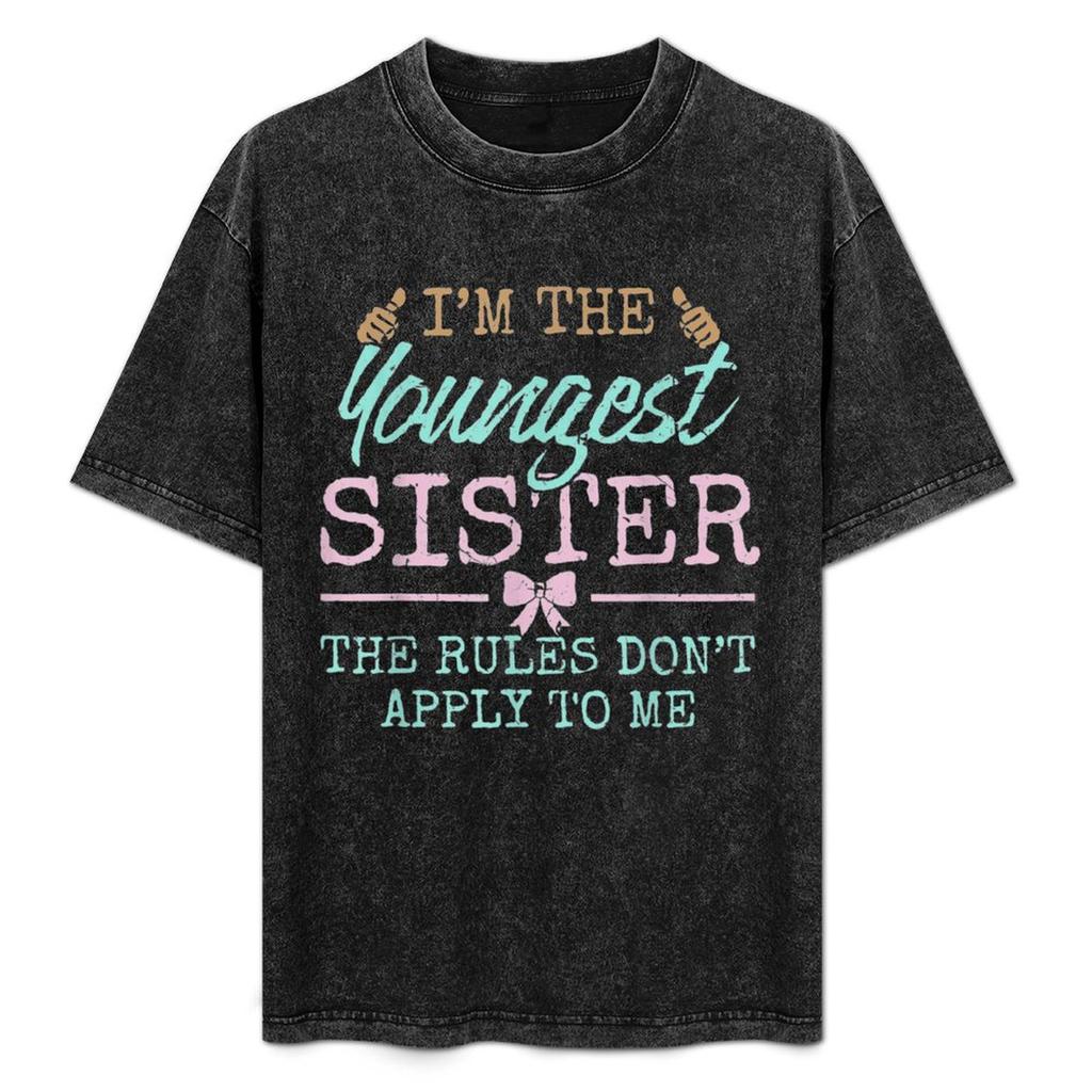 Rules Dont Apply To Me Youngest Adult 3 Sisters Matching Tshirt Plus Size Nonshrink Tshirt