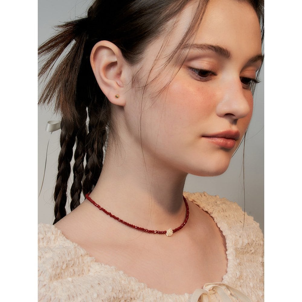 Rose Spinel Choker Necklace