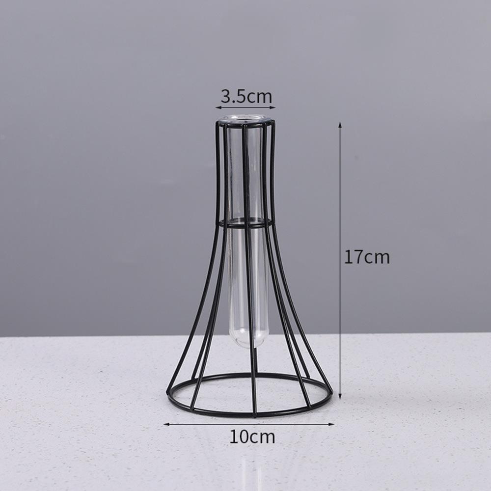 Minimalist  Iron Flower Vase Metal Flower Stand Desktop Vase Hydroponic Vase Home Decoration Hollowed Out Creative Simple