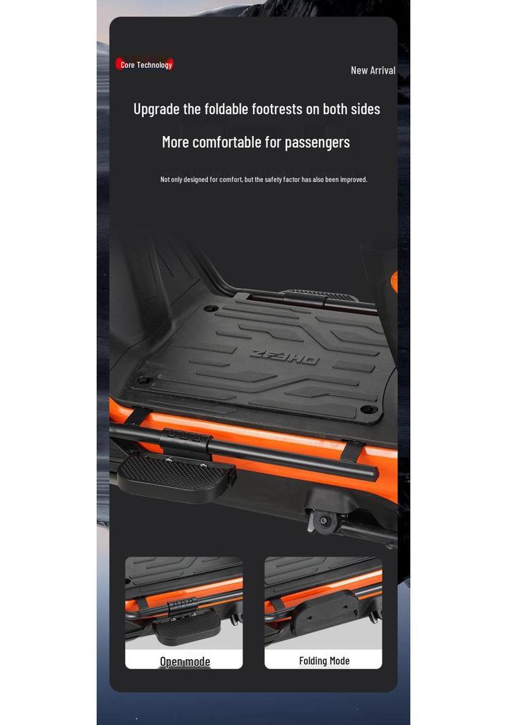 ZEEHO Jike AE4 Electric Vehicle Rear Crash Bar: Anti-collision & Anti-fall Takeaway Model Accessories
