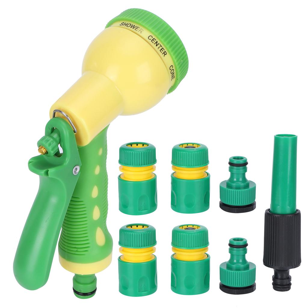 Garten Sprühgerät Set mit 8 Sprühmodi Hochdruck Sprinkler zum Bewässern Autowaschen