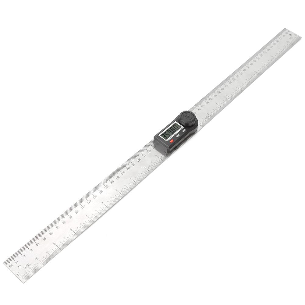 

2 in 1 Electronic Digital Display Angle Meter 0 360 degrees Woodworking Ruler Multifunction Protractor 300mm / 11.81in