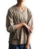 Antiqua Cashmere Touch Knit Plus Size Size Heather Beige Women's Top, AY-00065, (L-XXL), V-Neck, 47,