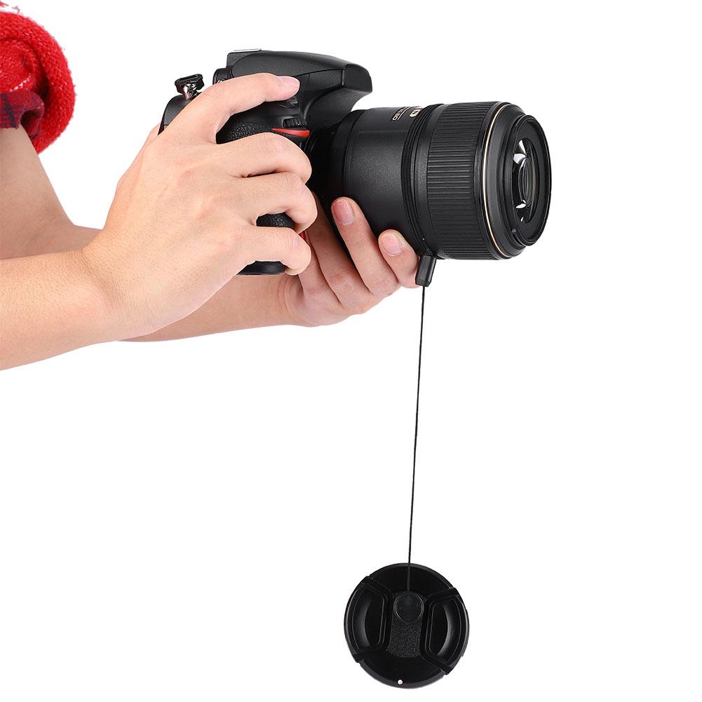 VBESTLIFE Anti Dust Protective Camera Lens Cover with Anti lost String Rope for NaCanon 49mm