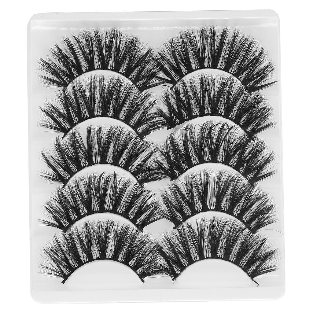 5 Pairs 6D False Eyelashes Handmade Long Extension Eyelashes Pack Reusable Fiber LashesGL703