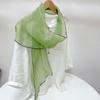 Solid Color Extended Rhombus Scarf Japanese Literary Sunscreen Silk Scarf Irregular Linen Neck Shawl Women