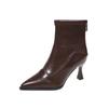 Fashion 2025Women Slim Ankle Boots Fashion Elegant Pointed Toe Soft Leather Shoes Thin High Heel Autumn Winter  Morder Short Booties