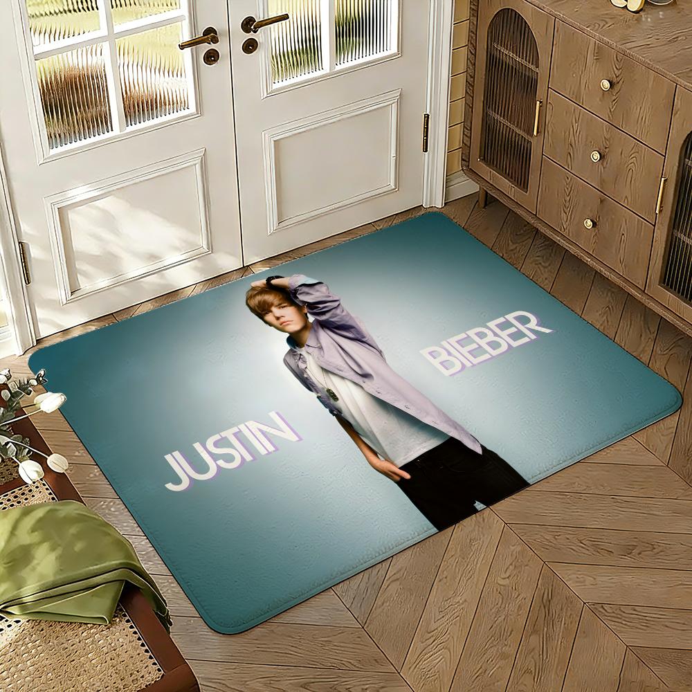 Gorący Piosenkarz J-Justin B-Bieber Mata Podłogowa Miękka Pogrubiona Chłonna Antypoślizgowa Sypialnia Salon Mata Wejściowa Dekoracja Domu Flanelowe Dywaniki