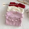 Baby Solid Color Winter Romper 2025 - Korean Style Jacquard Onesie for Newborns. Super Cute and Trendy!