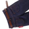 1/6 männliche dunkelblaue klassische Denim-Jeans-Hose mit Gürtel für 12'' männliche Actionfiguren-Kleidung