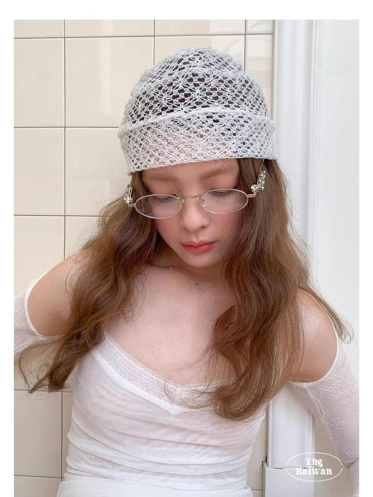 Beanie: Fishnet Lace Skullcap - Summer Thin Style for Millennial Hot Girl Subculture