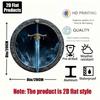 Round Aluminum Metal Sign Sword Wall Art Waterproof HD Print Home Office Decor