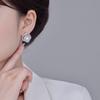 High Sense Micro-Set Rhinestone Flower Pearl Stud Earrings Women'S Fashion Temperament Versatile Exquisite Sweet Earrings Earrings